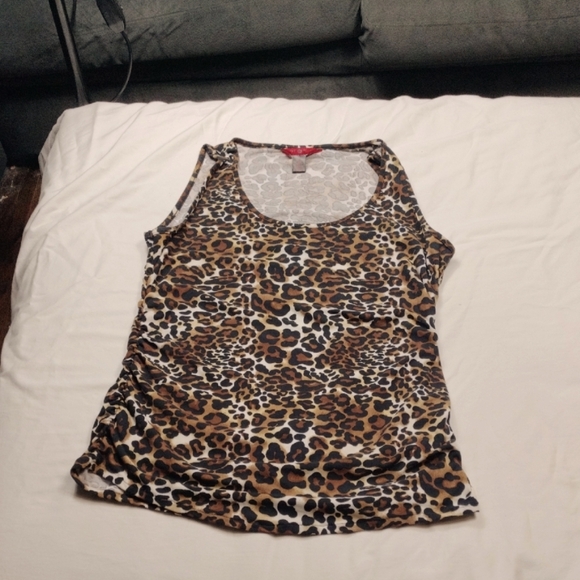 Hot Kiss Leopard Print Sleeveless Tank Top Size XL - Picture 1 of 9